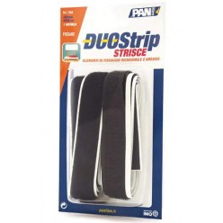 DUOSTRIP Striscia Adesiva con Velcro 20mm 1mt