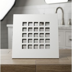 Griglia Acciaio Bianco per piatto doccia 12,5x12,5