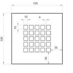 Griglia Acciaio per piatto doccia 14x14