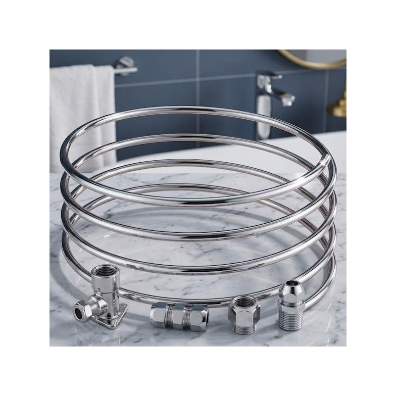 Tubo di rame cromato in rotolo ø10 mm 5metri