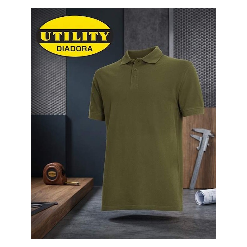 Polo AKIN verde Diadora Utility