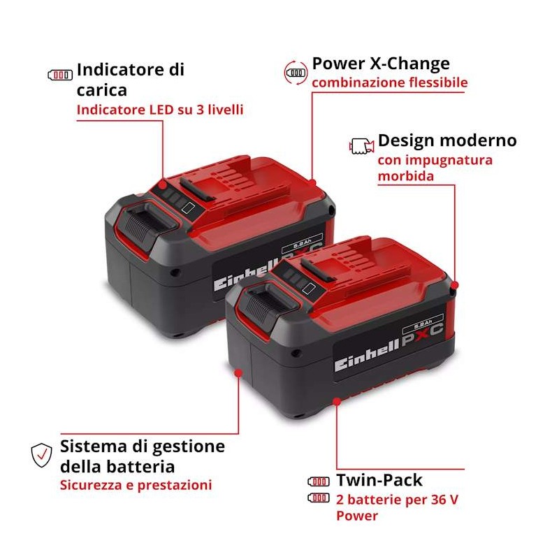 Batterie PXC 2x18V - 5,2 Ah PLUS Einhell