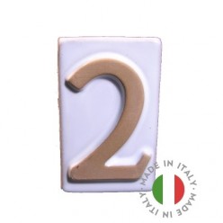 Numero civico in cotto ceramicato 5x9