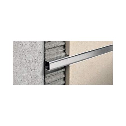 Profili in alluminio anodizzato argento canalino ad U mm 8x8x1 da mt.1