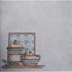 Decoro in Ceramica 20x20 Meriggio Acqua - Teiera misto