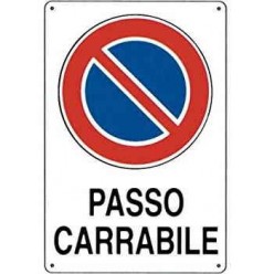 Cartelli Stradali e Condominiali - PASSO CARRABILE