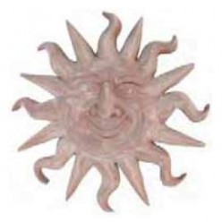 Maschera Sole Raggiante in Terracotta - Decorazione Bassorilievo