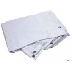 Rete Antipolvere Bianca per Ponteggio  con asole mt. 1,80 x 25