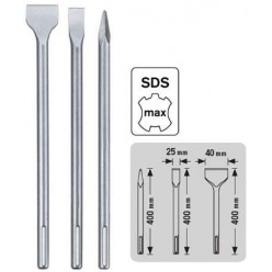 Set punte e scalpello SDS MAX 3 pz. KWB 190103