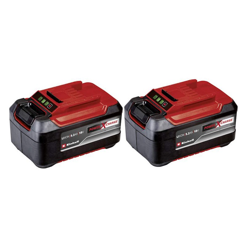 Coppia Batterie 5Ah 18V Einhell Power X-Change Twinpack 4511526
