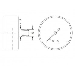 Manometro standard uso liquidi/gas - assiale