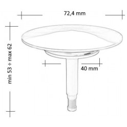 Tappo in ABS a salterello per vasca da bagno ø 70