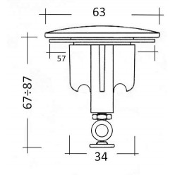 Tappo salterello Copripiletta da 1"1/4 - 63mm