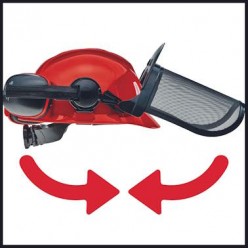 Elmetto protettivo con visiera e cuffie Einhell