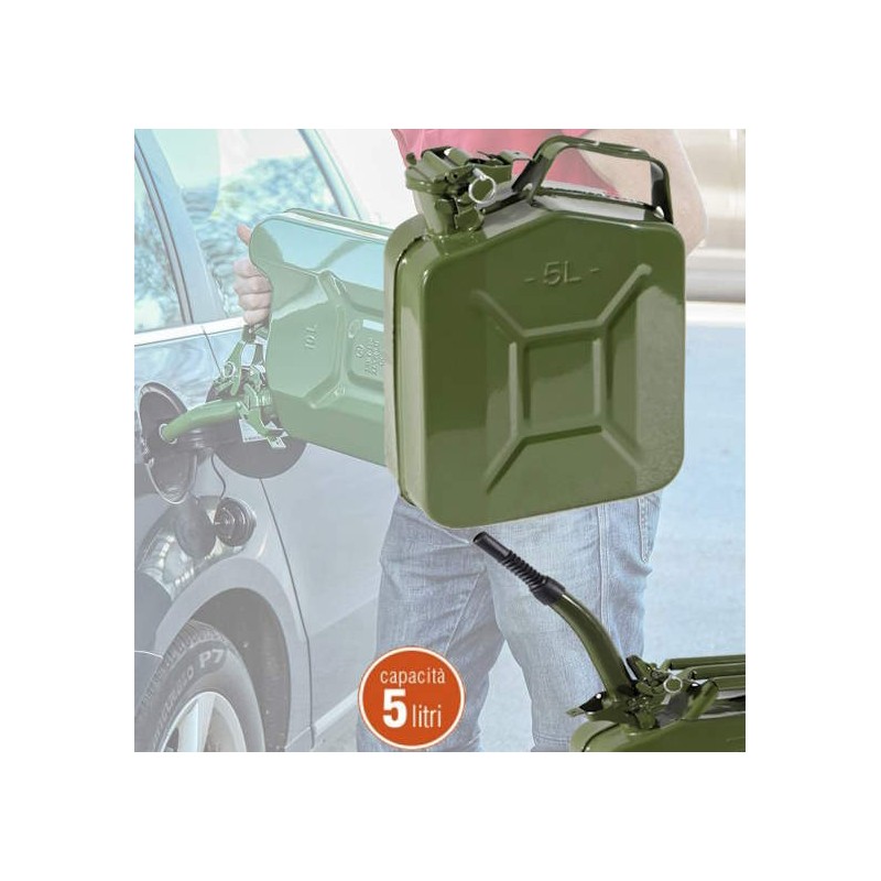 Tanica in metallo per carburanti 5lt