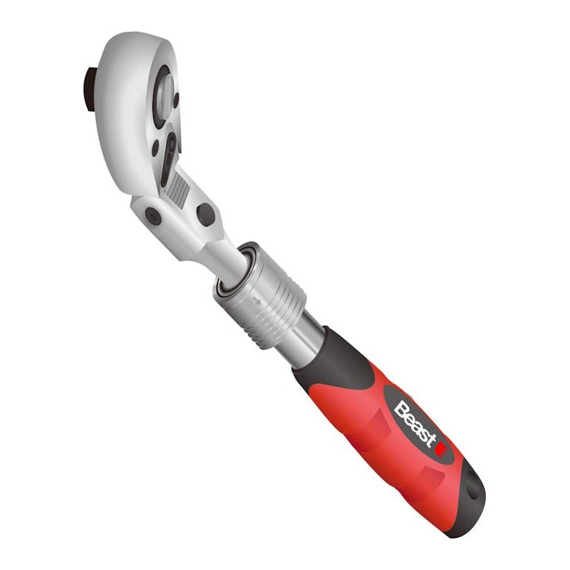 Chiave A Cricchetto Telescopica A 72 Denti da 1/4"