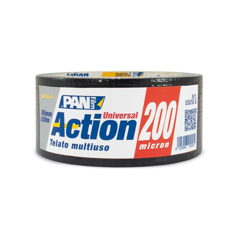 Nastro Adesivo Telato Nero ACTION 200 10mt