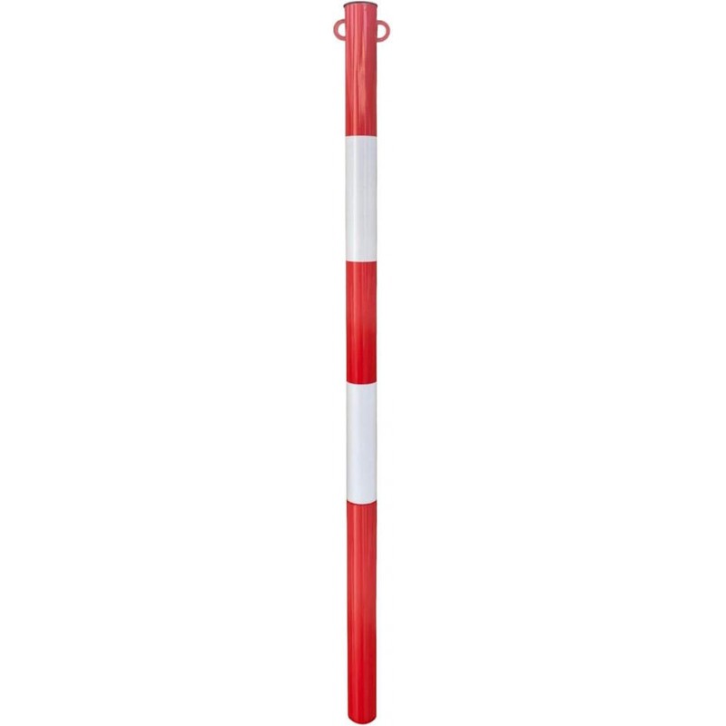 Paletto in Metallo 120cm ø 48 - Bianco Rosso