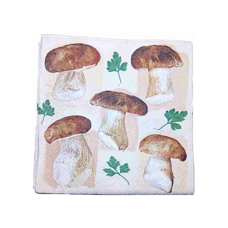 Tovaglioli per Decoupage - Funghi
