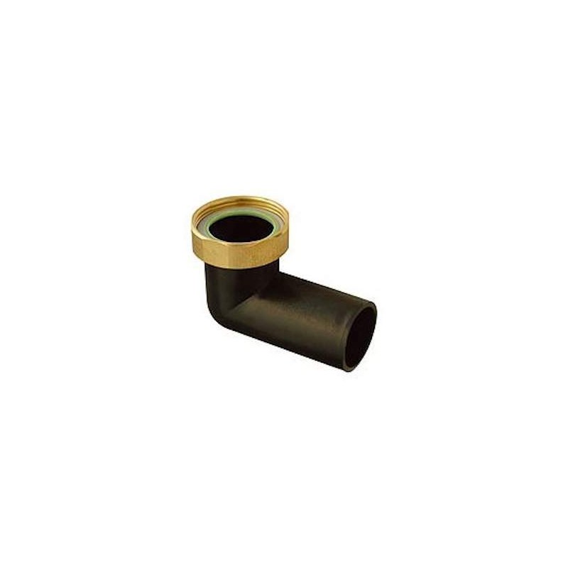 Codolo curvo 1"1/2 ø40 PEHD ghiera in ottone