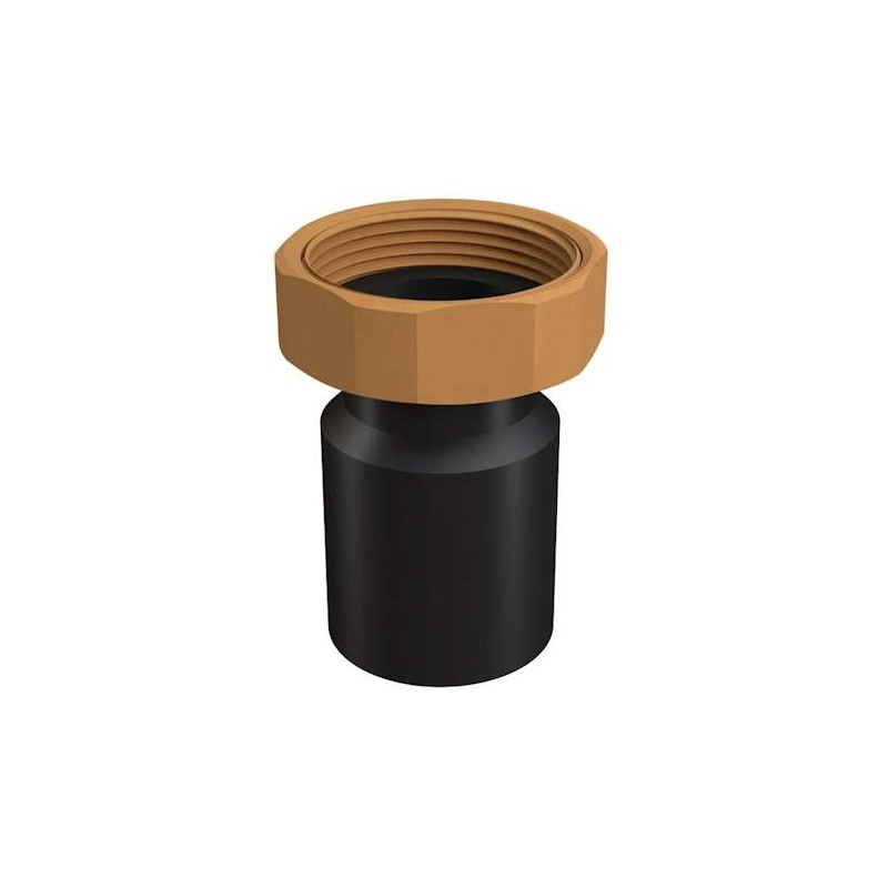 Codolo Dritto 1"1/4 ø40 PEHD ghiera in ottone