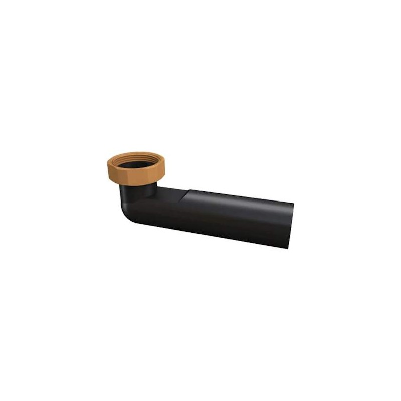 Codolo curvo 1"1/4 ø40 PEHD ghiera in ottone