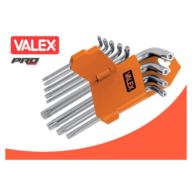 Chiavi torx forate serie 9 pezzi VALEX 1461693