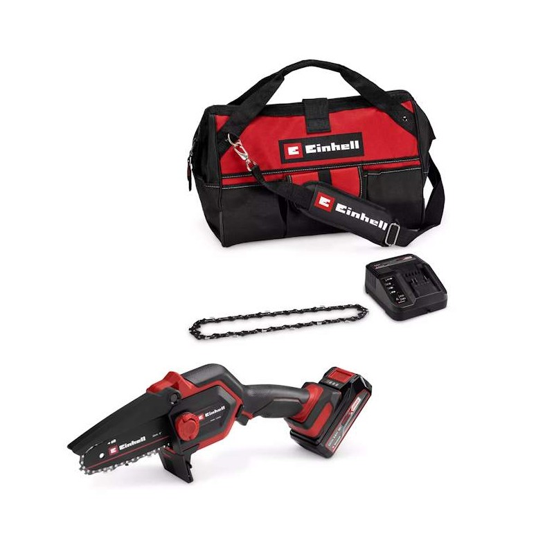 Potatore a catena a batteria GE-PS 18/15 Li Bag Kit - Einhell
