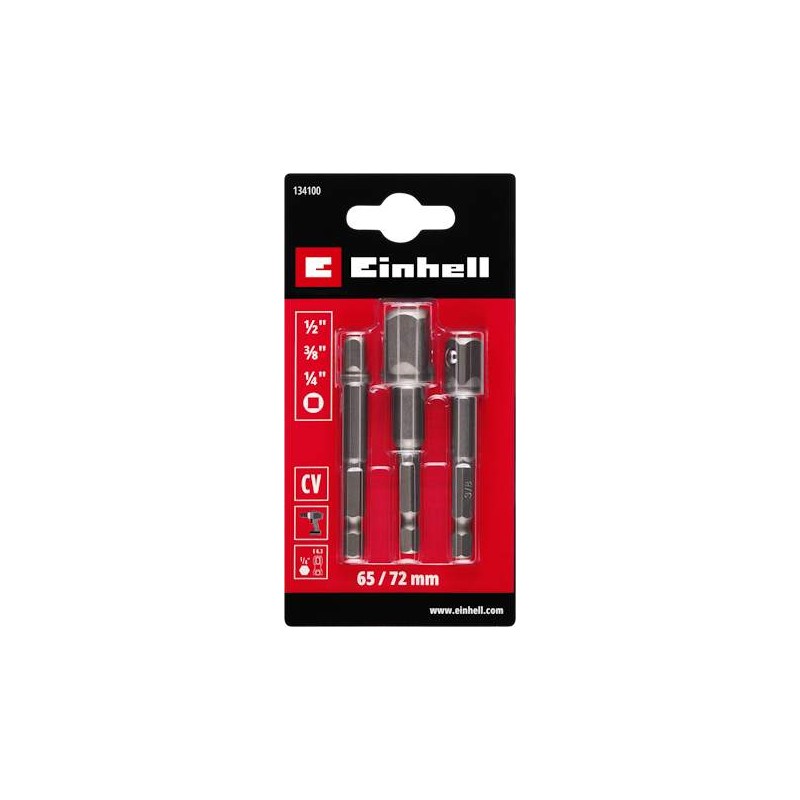 Set Adattatore per inserti 1/4" per bussole Einhell