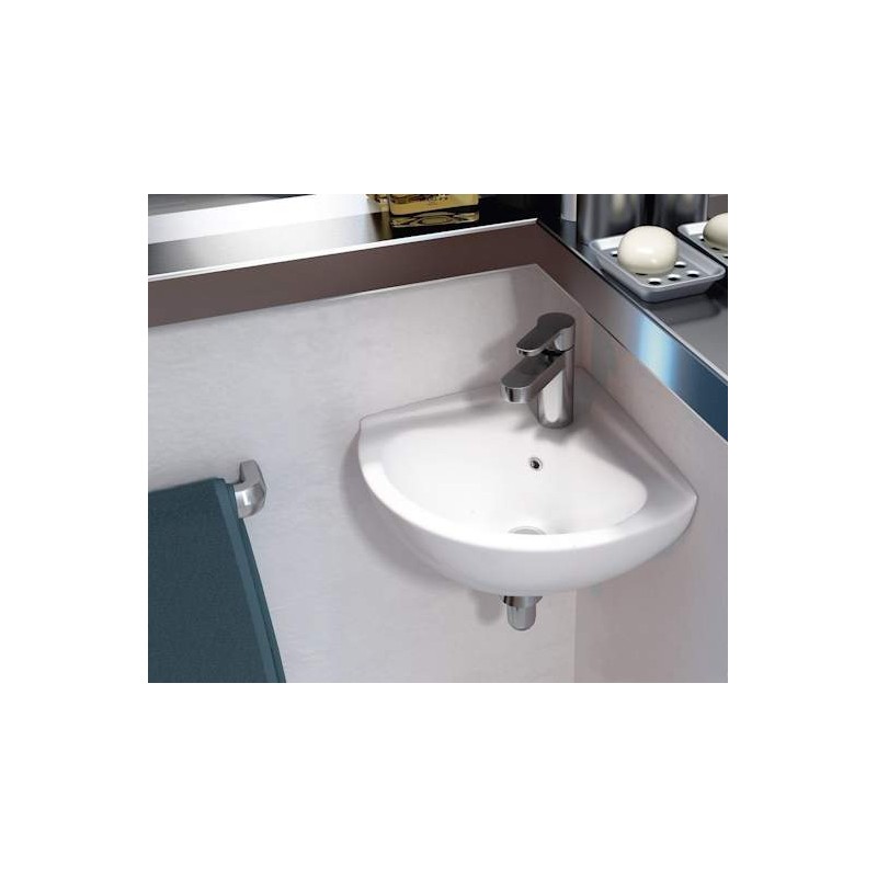 Lavabo ad angolo in ceramica 40cm