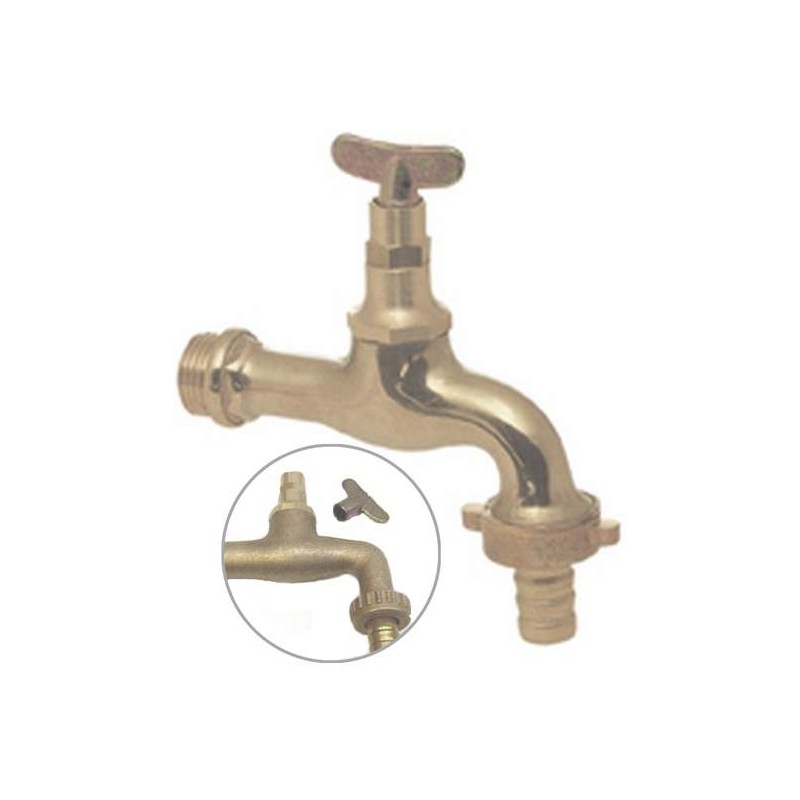 Rubinetto portagomma 1/2“ con chiave levabile