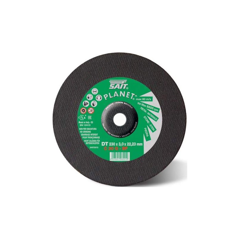 Dischi da taglio per Pietra Ø 230 spess.3mm - SAIT