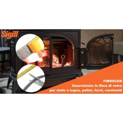 Guarnizione Fibrocer Piatta Autoadesiva per Stufe mt.2,5