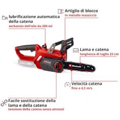 Elettrosega a batteria Einhell GE-LC 18/25 Li-Solo