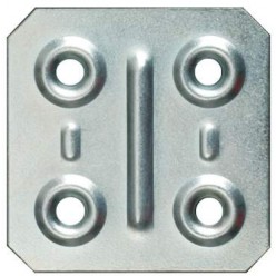 Lastrina piastrina zincata forata 40x40