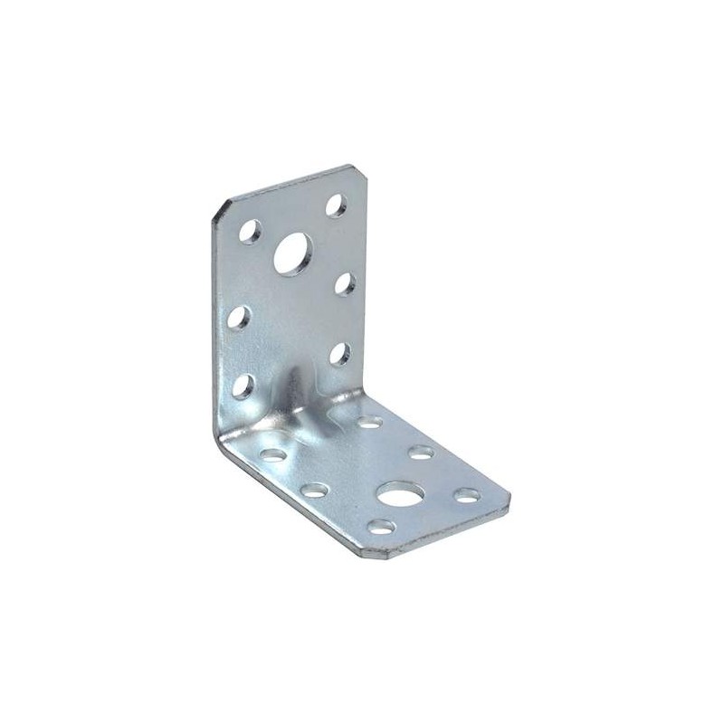 Piastra ad angolo con rinforzo 50x50x35