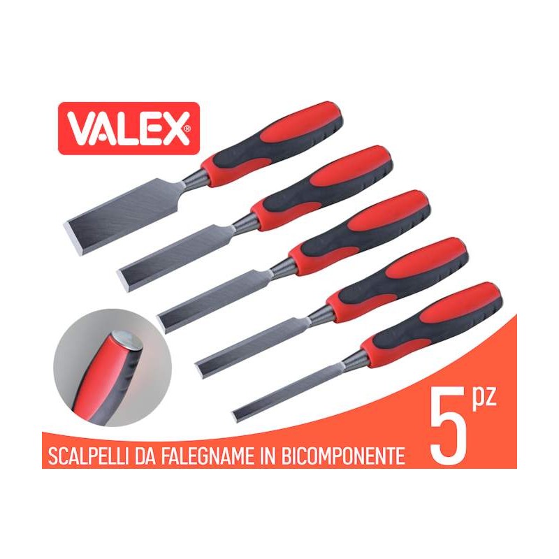 Set 5 Scalpelli da Falegname - Valex 1463226