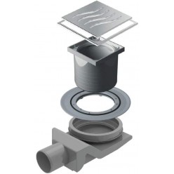 Scarico doccia a pavimento con griglia 10x10