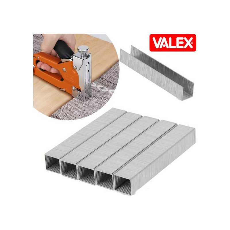 Graffette per puntatrice. Altezza mm.8 Ga22 Valex art.1455567